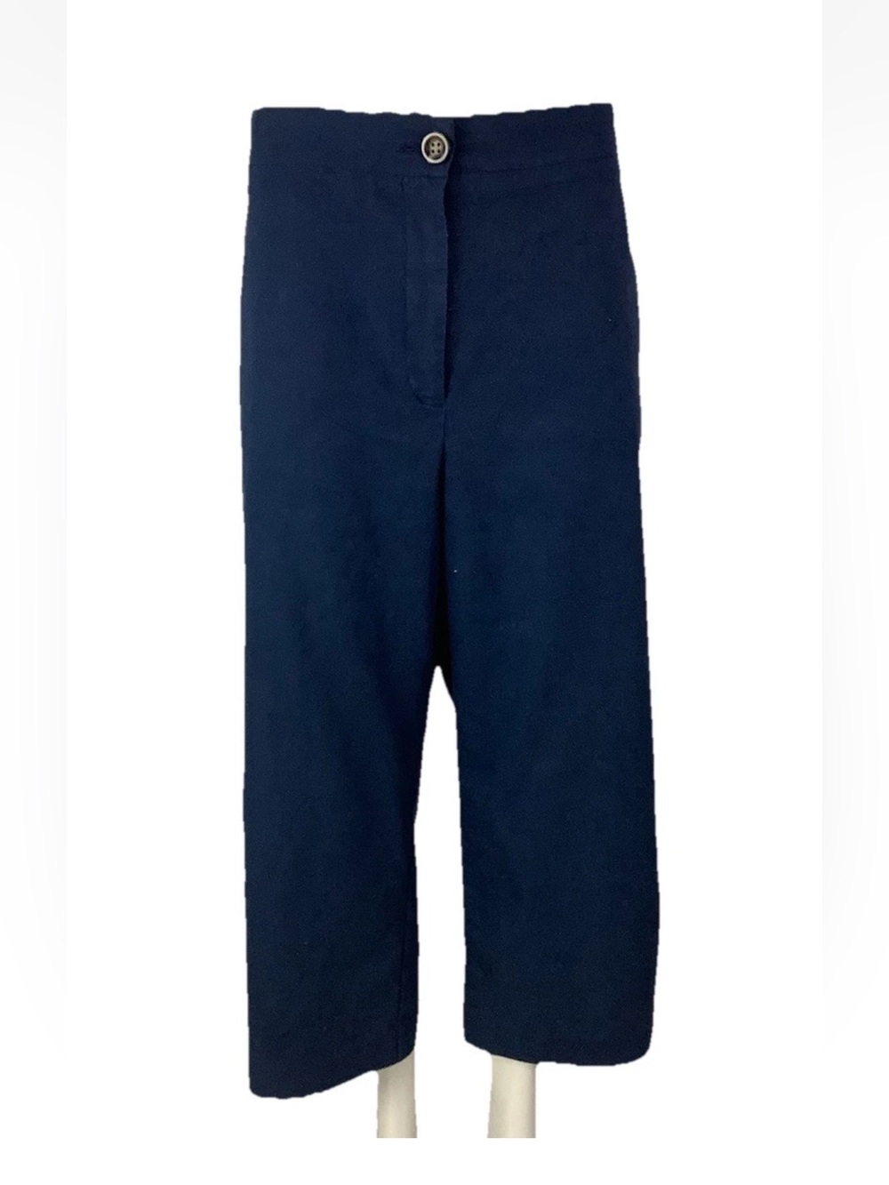 Ann Taylor Sz 16 Wide Leg Cropped Ankle Business Casual Pants In Royal Blue